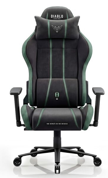 Sedia gaming in tessuto nero-verde Diablo X-One 2.0 Forest Green King