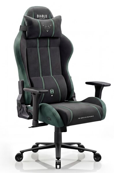Sedia gaming in tessuto nero-verde Diablo X-One 2.0 Forest Green King