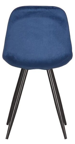 Sedie da pranzo in velluto blu scuro in set di 2 pezzi Capri - LABEL51
