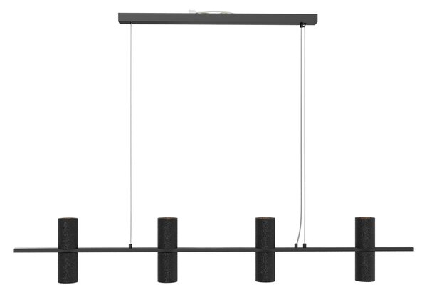 Lampadario Lineare a Sospensione 8xGU11 in Pietra Nera