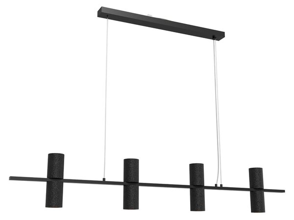 Lampadario Lineare a Sospensione 8xGU11 in Pietra Nera