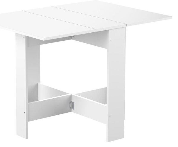 Tavolo da pranzo pieghevole con piano bianco 76x28 cm Papillon - TemaHome