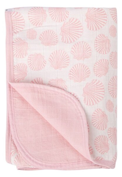 Coperta per neonato in cotone rosa 120x120 cm Seashell - Mijolnir