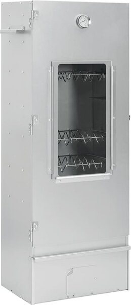 Forno Affumicatore BBQ con Tavolino in Acciaio Zincato