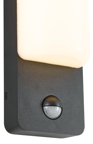 Applique da esterno nera con sensore di movimento e LED inclusi - Shift