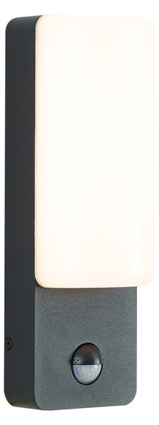 Applique da esterno nera con sensore di movimento e LED inclusi - Shift