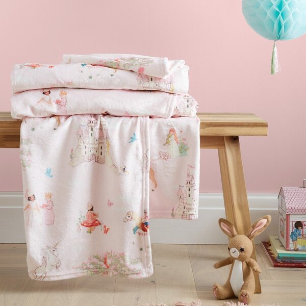 Coperta per bambini rosa in micropile 150x200 cm Fairytale – Belle & Boo