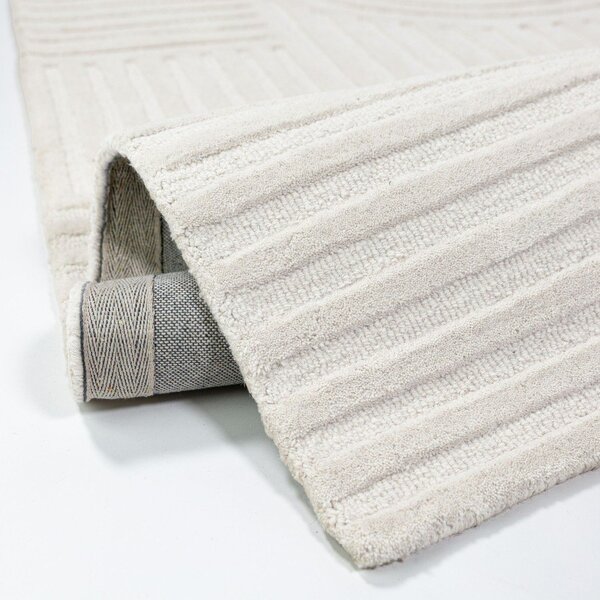 Tappeto avorio in lana tessuto a mano 160x230 cm Zen Garden – Flair Rugs