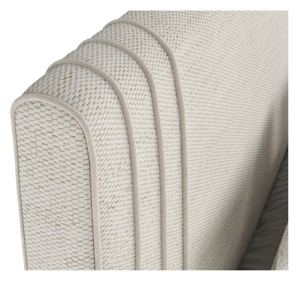 Letto matrimoniale imbottito beige con contenitore 200x200 cm Musca - Maison de Rêve