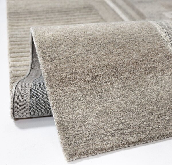 Tappeto greige in lana tessuto a mano 200x300 cm Lira – Flair Rugs