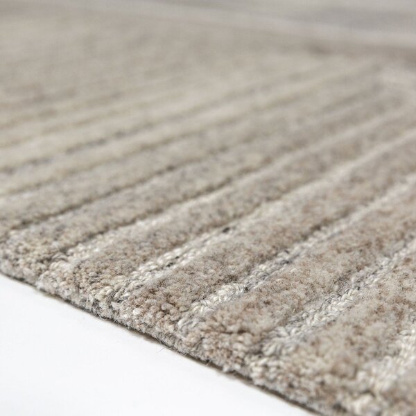 Tappeto greige in lana tessuto a mano 200x300 cm Lira – Flair Rugs