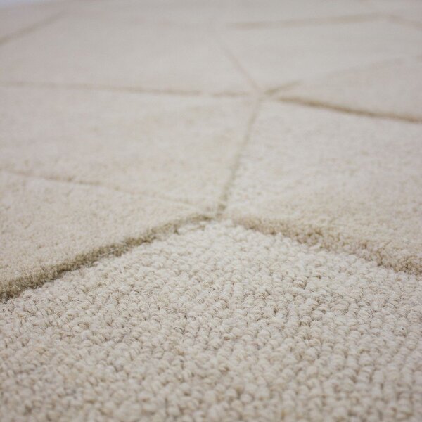 Tappeto beige in lana tessuto a mano 120x170 cm Shard – Flair Rugs