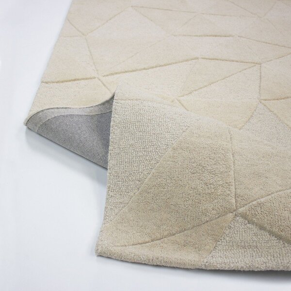 Tappeto beige in lana tessuto a mano 120x170 cm Shard – Flair Rugs