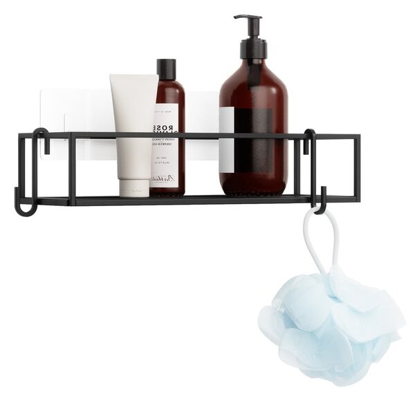 Mensola da bagno autoportante in acciaio nero Cubiko - Umbra