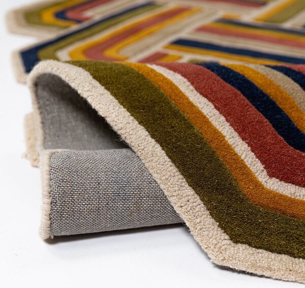 Passatoia in lana tessuta a mano 80x300 cm Lattice Shaped – Flair Rugs