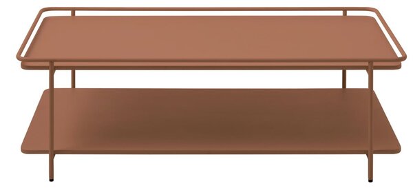 Tavolino da salotto color terracotta in metallo 55x110 cm Yuba – Unique Furniture
