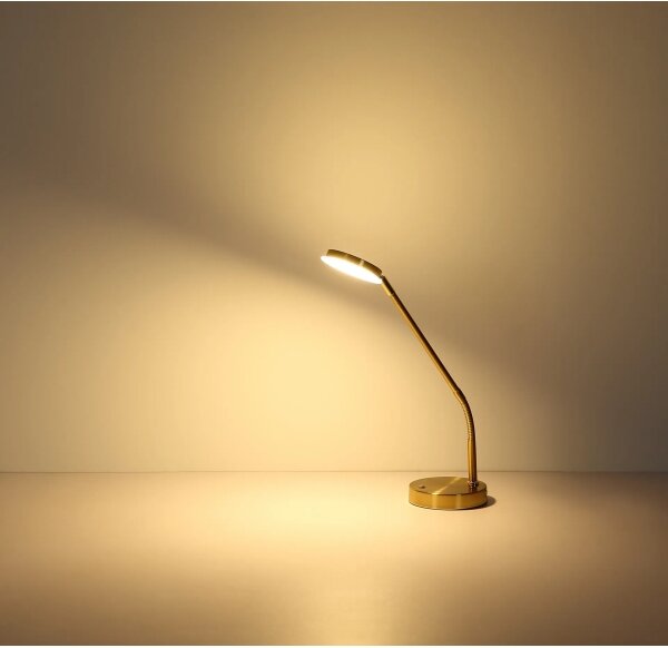 Globo 58504TM - Lampada da tavolo LED dimmerabile a sfioramento SILVIO LED/6,5W/230V ottone