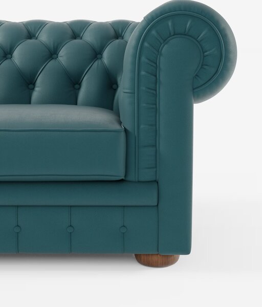 Chester 4 Posti 3 sedute in Vera Pelle – Chesterfield Capitonné Artigi