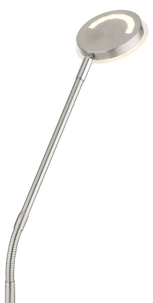 Globo 58504SN - Lampada da terra LED dimmerabile a sfioramento SILVIO LED/6,5W/230V cromo opaco