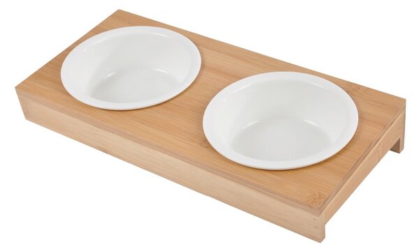 Set di ciotole in ceramica con base per cani ø 12 cm - Love Story