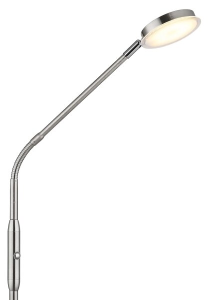 Globo 58504SN - Lampada da terra LED dimmerabile a sfioramento SILVIO LED/6,5W/230V cromo opaco