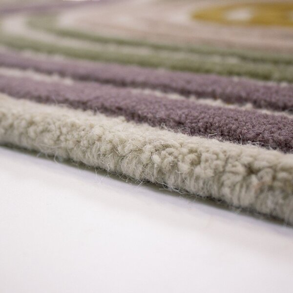 Tappeto verde in lana tessuto a mano 160x230 cm Spiral Shaped – Flair Rugs