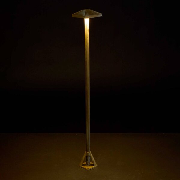 Moretti Luce Lampioncino da giardino Aura Frame, Bronzo / Ottone antico, Ottone, Campagna / Rustiche, Lampada LED da esterni