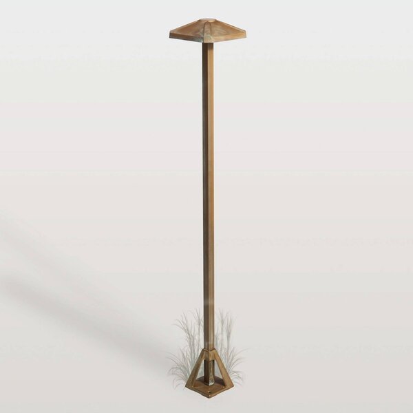 Moretti Luce Lampioncino da giardino Aura Frame, Bronzo / Ottone antico, Ottone, Campagna / Rustiche, Lampada LED da esterni