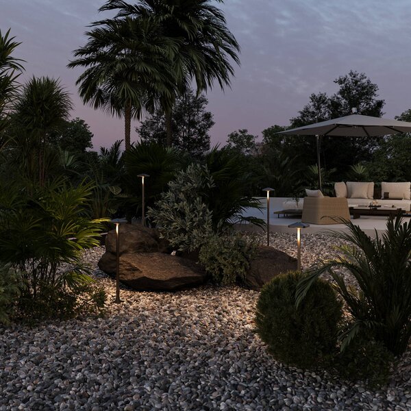 Moretti Luce Lampioncino da giardino Aura Frame, Bronzo / Ottone antico, Ottone, Campagna / Rustiche, Lampada LED da esterni