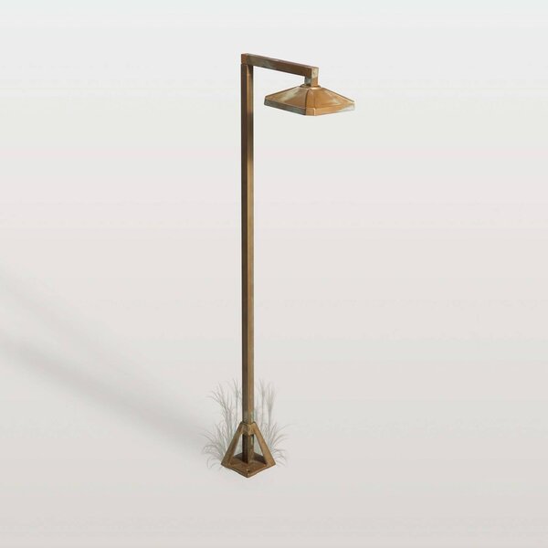 Moretti Luce Lampione a LED Aura Frame, 80 x 19,5 cm, ottone anticato Frame, Bronzo / Ottone antico, Ottone, Campagna / Rustiche