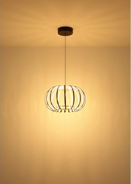 Globo 15946B - Lampadario dimmerabile su cavo RIBBON LED/40W/230V 3000K nero