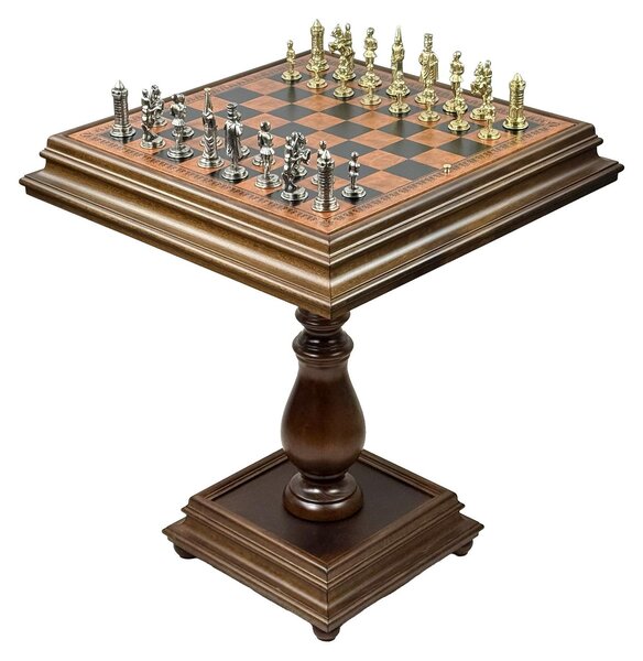 Esclusivo tavolo da gioco Italfama (66 cm) + pedine in metallo Camelot Medium + dama
