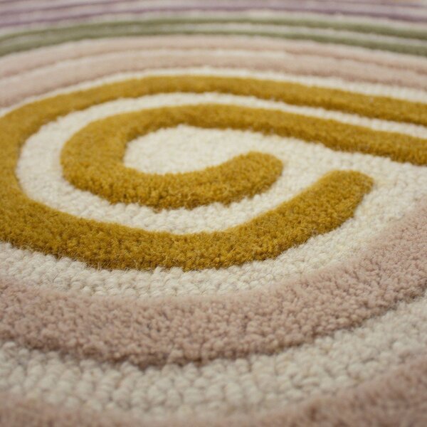 Tappeto verde in lana tessuto a mano 160x230 cm Spiral Shaped – Flair Rugs