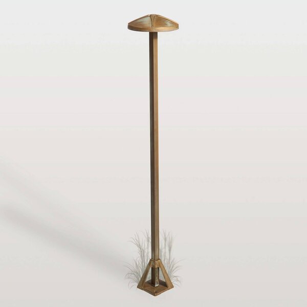 Moretti Luce Lampioncino da giardino Aura Disk, Bronzo / Ottone antico, Ottone, Campagna / Rustiche, Lampada LED da esterni