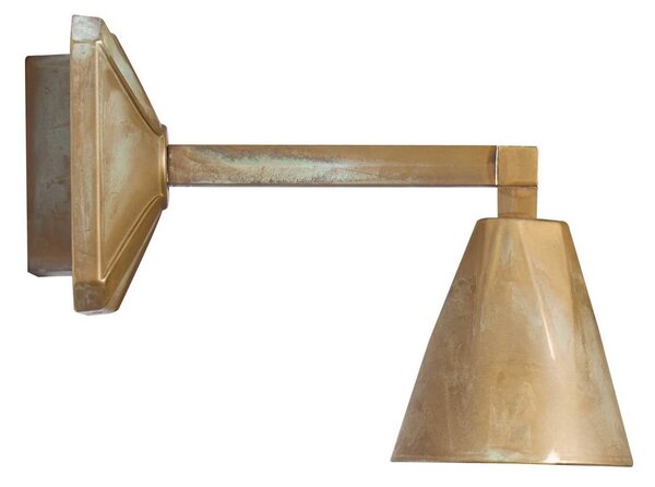 Moretti Luce Applique a LED Silva Disk, profondità 22 cm, ottone anticato, IP65 Disk, Bronzo / Ottone antico, Ottone, Campagna / Rustiche