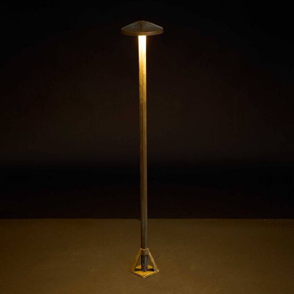 Moretti Luce Lampioncino da giardino Aura Disk, Bronzo / Ottone antico, Ottone, Campagna / Rustiche, Lampada LED da esterni