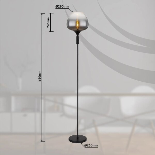 Globo 15548S2 - Lampada da terra MAXY 1xE27/40W/230V nera