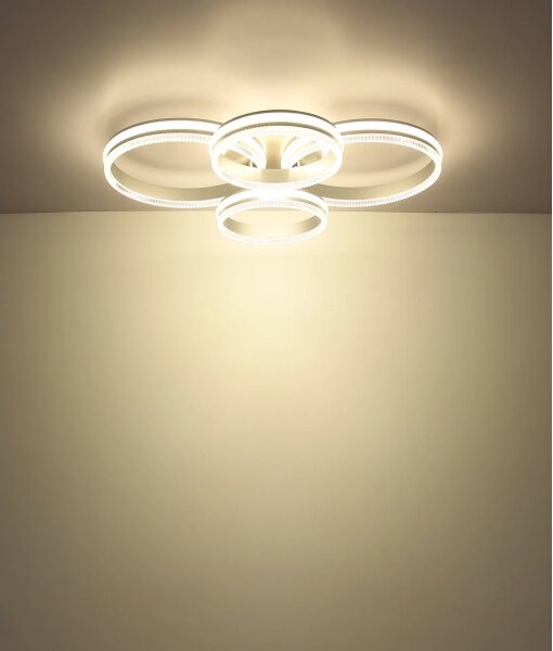 Globo 67377-90 - Plafoniera LED dimmerabile FRANCINE LED/90W/230V argento+telecomando