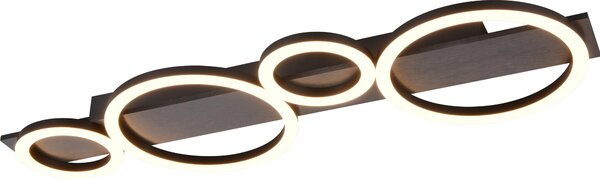 Lampada da soffitto a LED, metallo, color alluminio, bianco caldo, L 72 cm