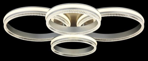 Globo 67377-90 - Plafoniera LED dimmerabile FRANCINE LED/90W/230V argento+telecomando