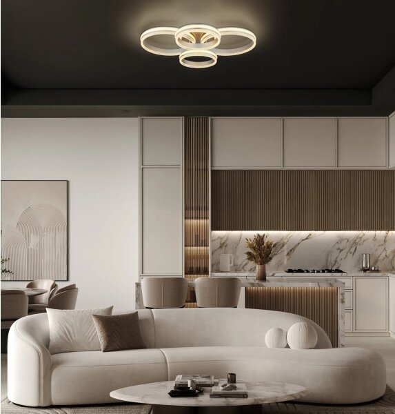 Globo 67377-90 - Plafoniera LED dimmerabile FRANCINE LED/90W/230V argento+telecomando