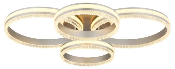 Globo 67377-90 - Plafoniera LED dimmerabile FRANCINE LED/90W/230V argento+telecomando