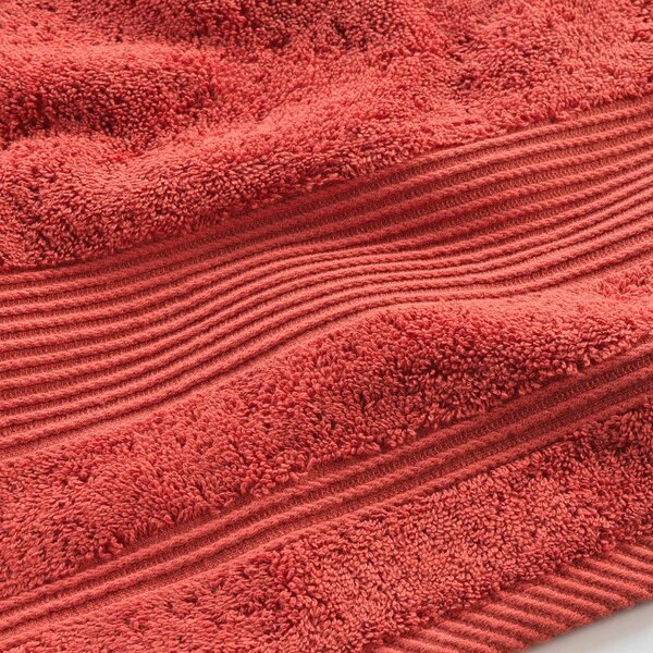 Asciugamano in spugna di cotone color mattone 90x150 cm Tendresse - douceur d'intérieur