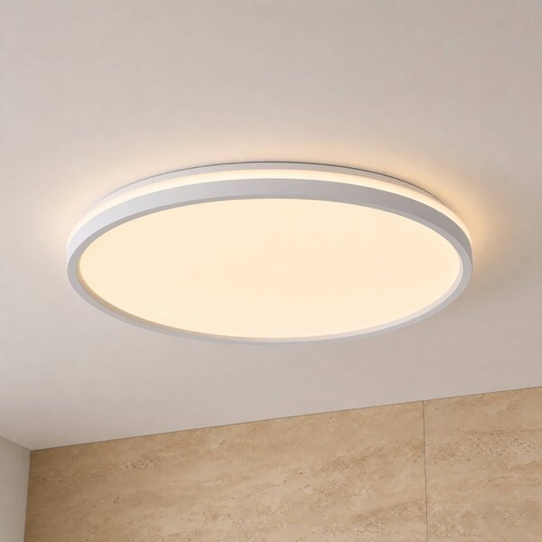 Plafoniera soffitto Edmund Lindby, Bianco / Opale, Bagno, Plastica, Moderno, Plafoniera
