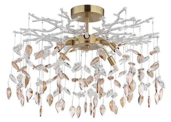Globo 64132-8D - Lampadario a stelo DANNA 8xG9/8W/230V, finitura oro