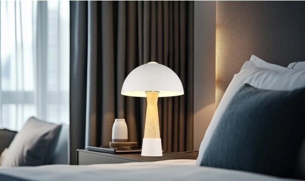 Globo 51070122 - Lampada da tavolo PAULIN 1xE27ILLU/40W/230V colore crema