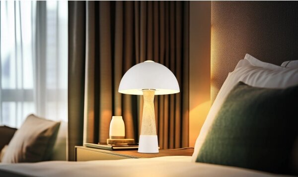 Globo 51070122 - Lampada da tavolo PAULIN 1xE27ILLU/40W/230V colore crema