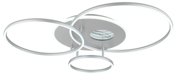 Globo 48466-54A-LED Plafoniera dimmerabile INVERTINA 54W/230V 90x70 cm argento + telecomando