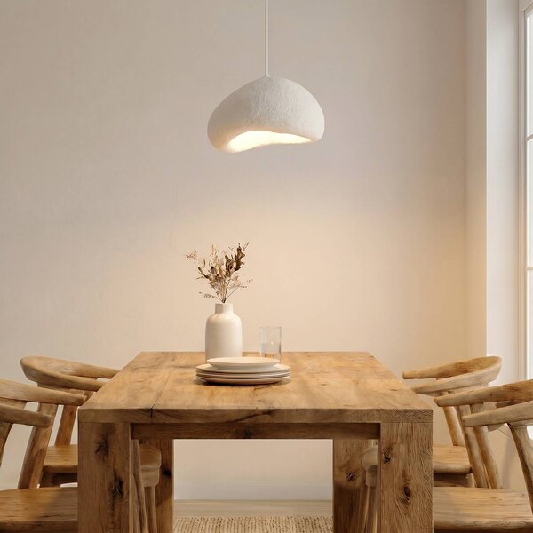 Lampada a sospensione Loval Opviq, dimmerabile, Bianco / Opale, Soggiorno / Sala da pranzo, Plastica, Moderno, Lampada a sospensione