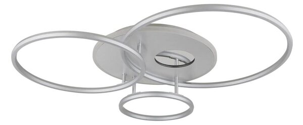 Globo 48466-54A-LED Plafoniera dimmerabile INVERTINA 54W/230V 90x70 cm argento + telecomando